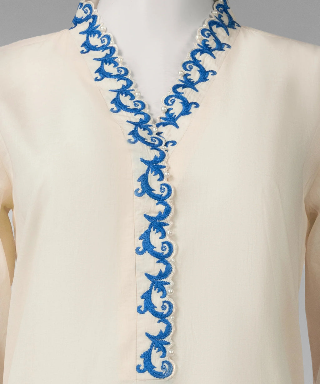 J. Original 50% Off – Off White Embroidered Cambric Unstitched 2Pc