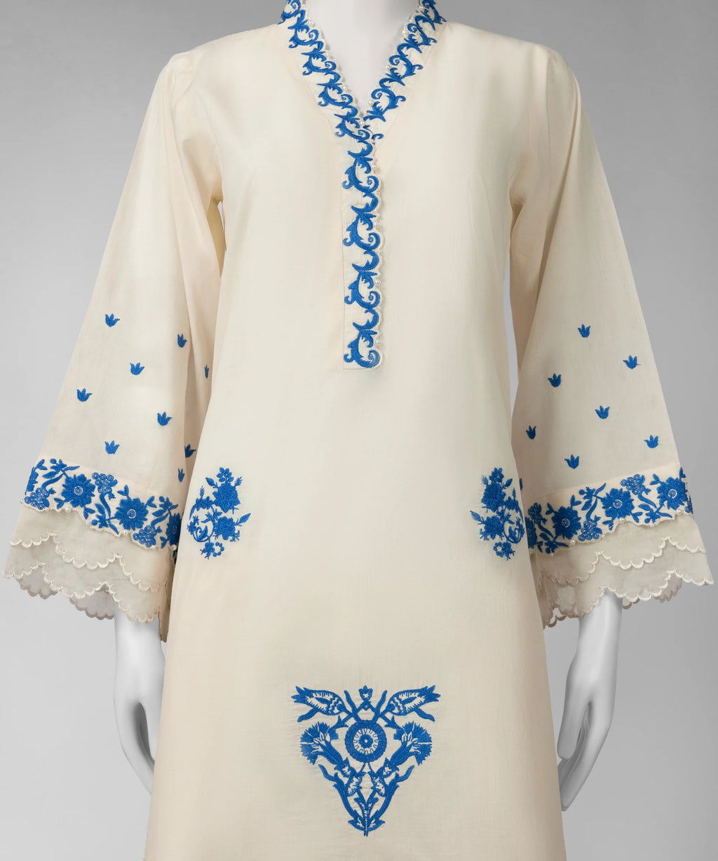 J. Original 50% Off – Off White Embroidered Cambric Unstitched 2Pc