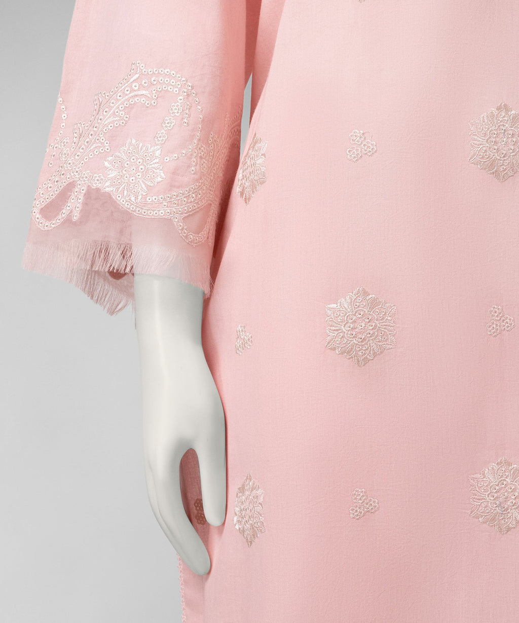 J. Original 70% Off – Pink Embroidered Liminal Unstitched 3Pc