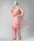 J. Original 70% Off – Pink Embroidered Liminal Unstitched 3Pc