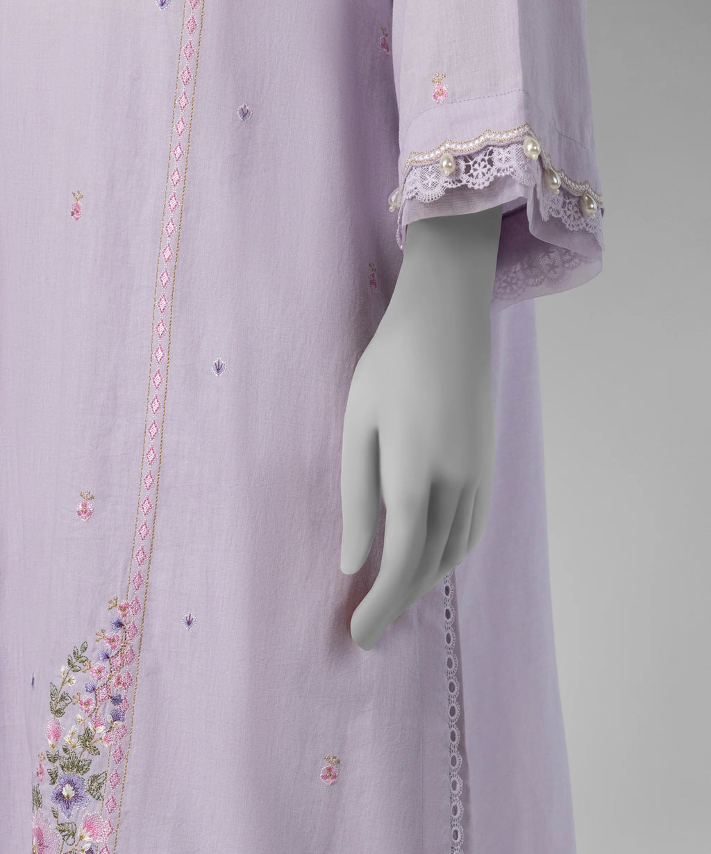 J. Original 70% Off – Purple Embroidered Liminal Unstitched 3Pc