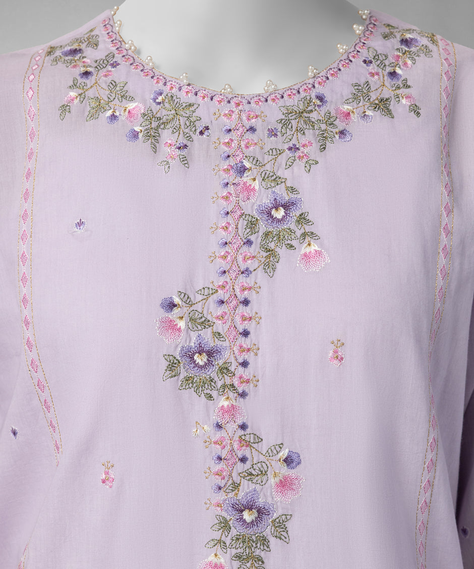 J. Original 70% Off – Green Embroidered Cambric Unstitched 3Pc
