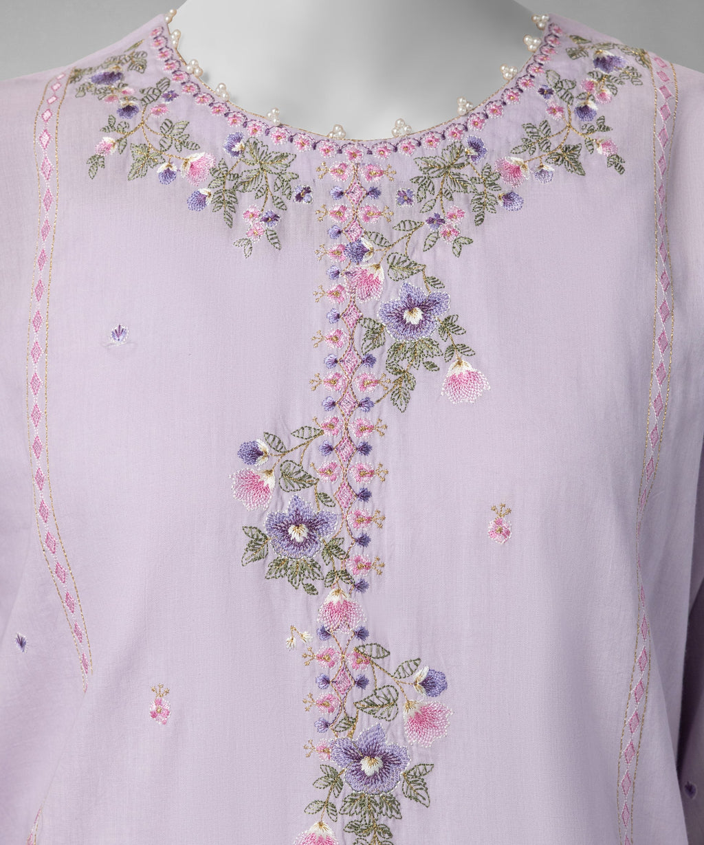 J. Original 70% Off – Purple Embroidered Liminal Unstitched 3Pc