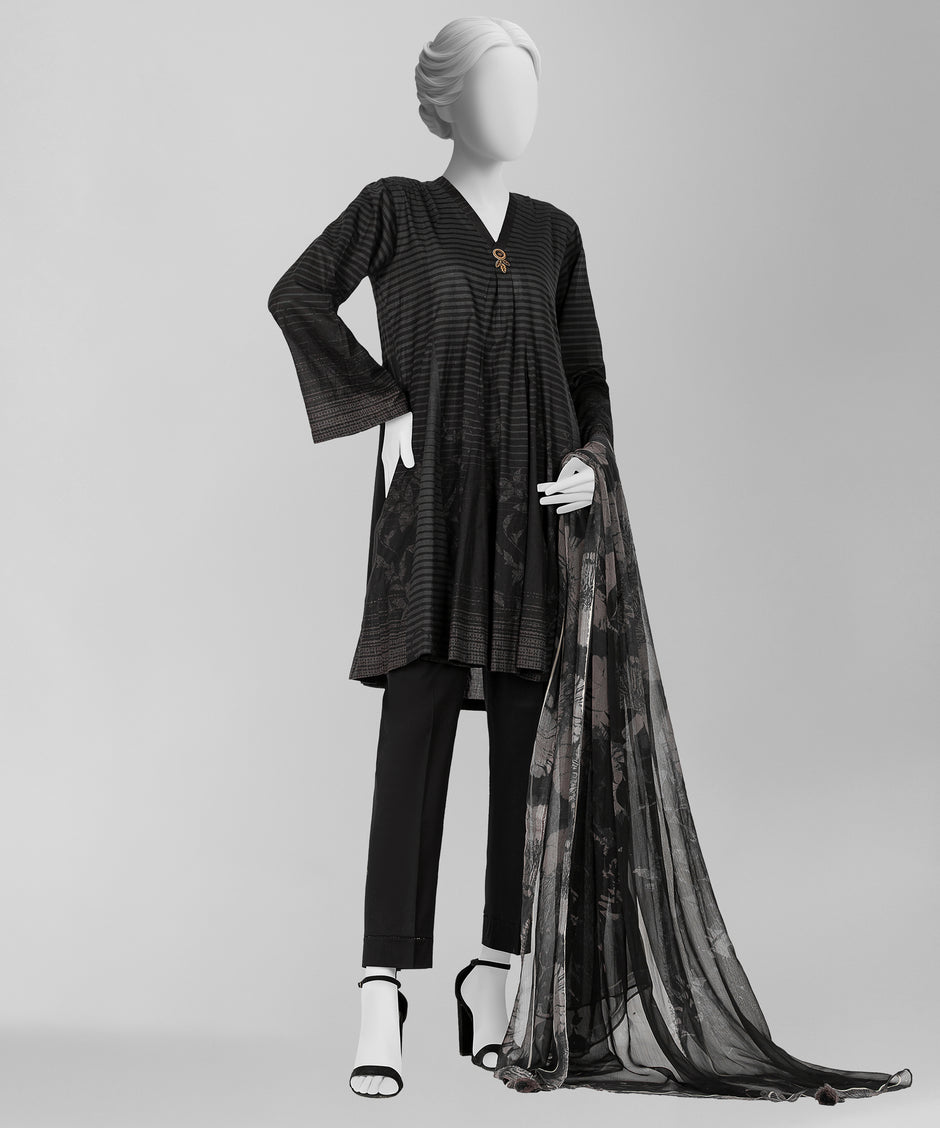 J. Original 50% Off – Black Unstitched 3Pc
