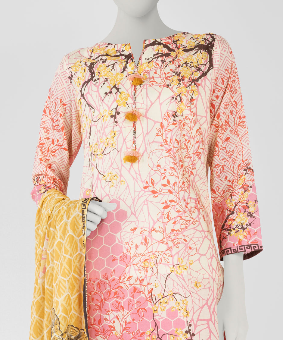 J. Original 50% Off – Multicolor Unstitched 3Pc