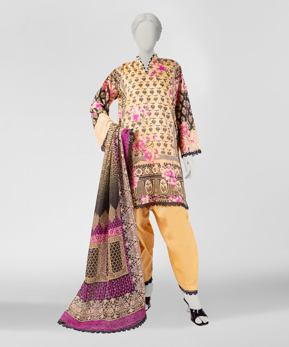 J. Original 50% Off – Multicolor Unstitched 3Pc