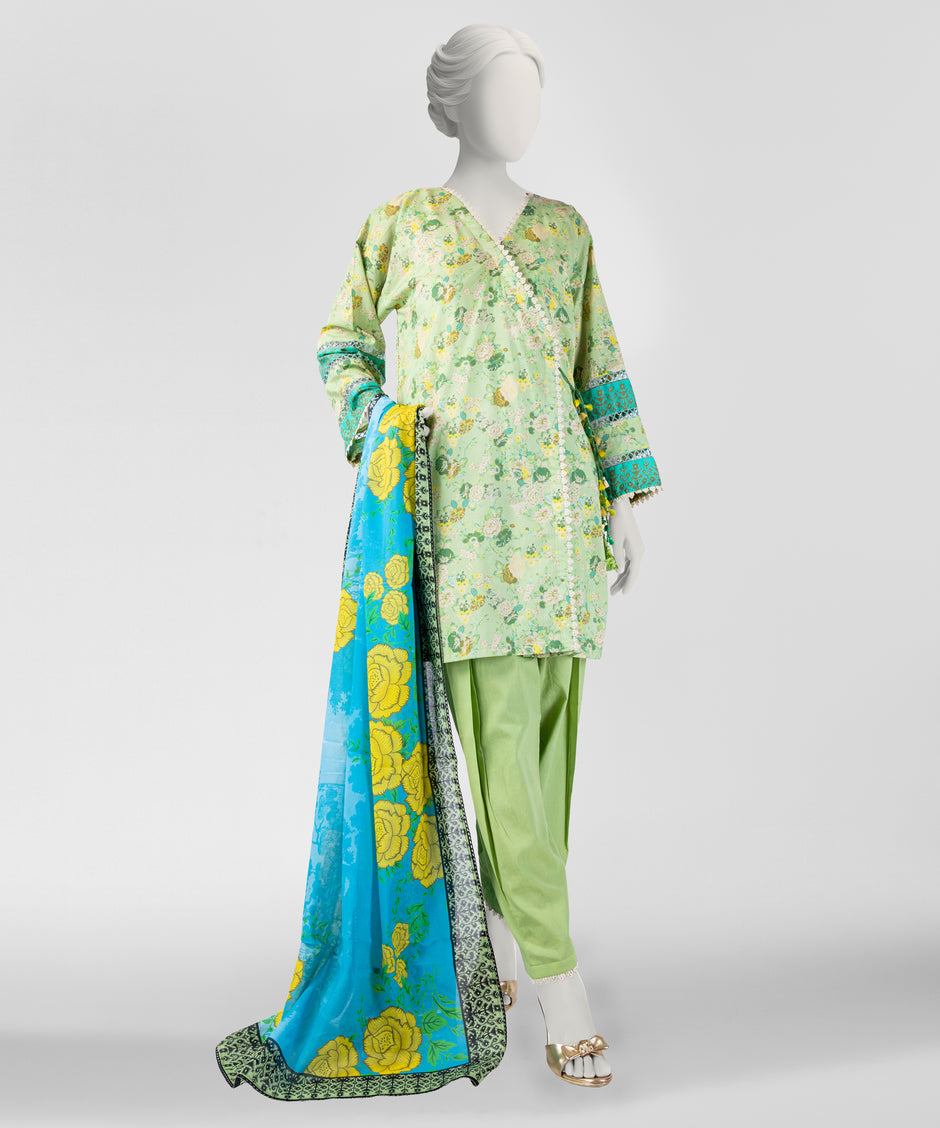 J. Original 50% Off – Multicolor Unstitched 3Pc