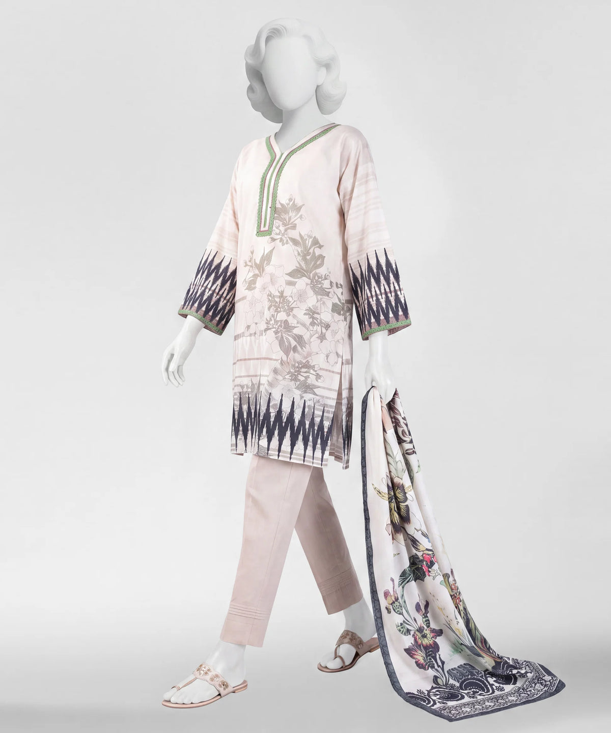 J. Original 50% Off – Multicolor Unstitched 3Pc
